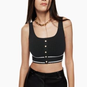 Aritzia Babaton Bandage Sculpt Knit Button Tank